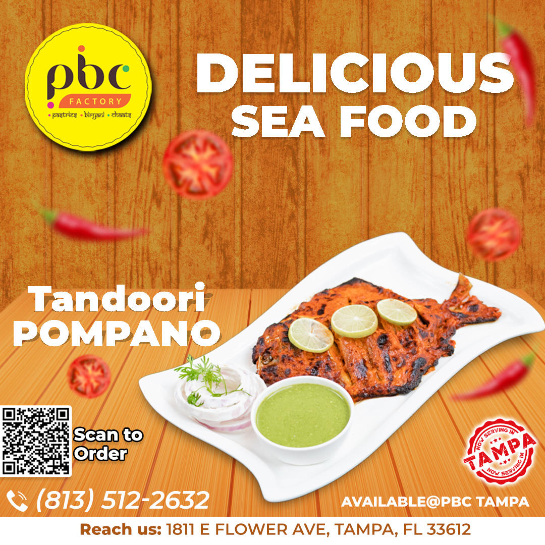 Tandoori Pompano Fish PBC Factory Tampa
